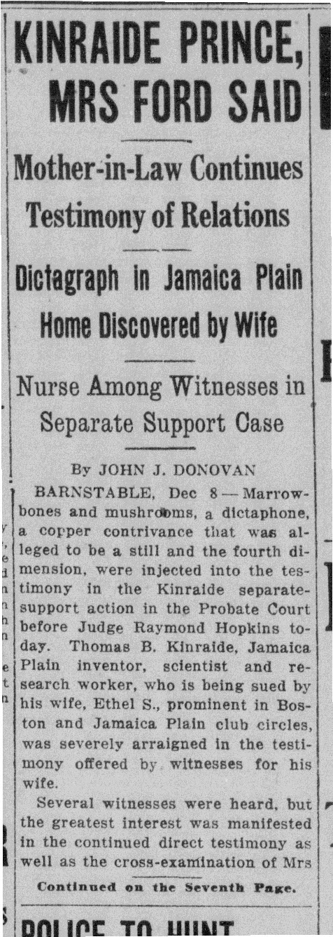 Boston Daily Globe December 9, 1920 pg 1